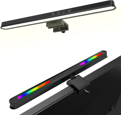 HomeBeyond Monitor Light Bar, USB LED Task Lamp for Flat Screens, Eye-Care Dimmable Desk Lamp with Touch Control, No Glare Reading Light for Home Office