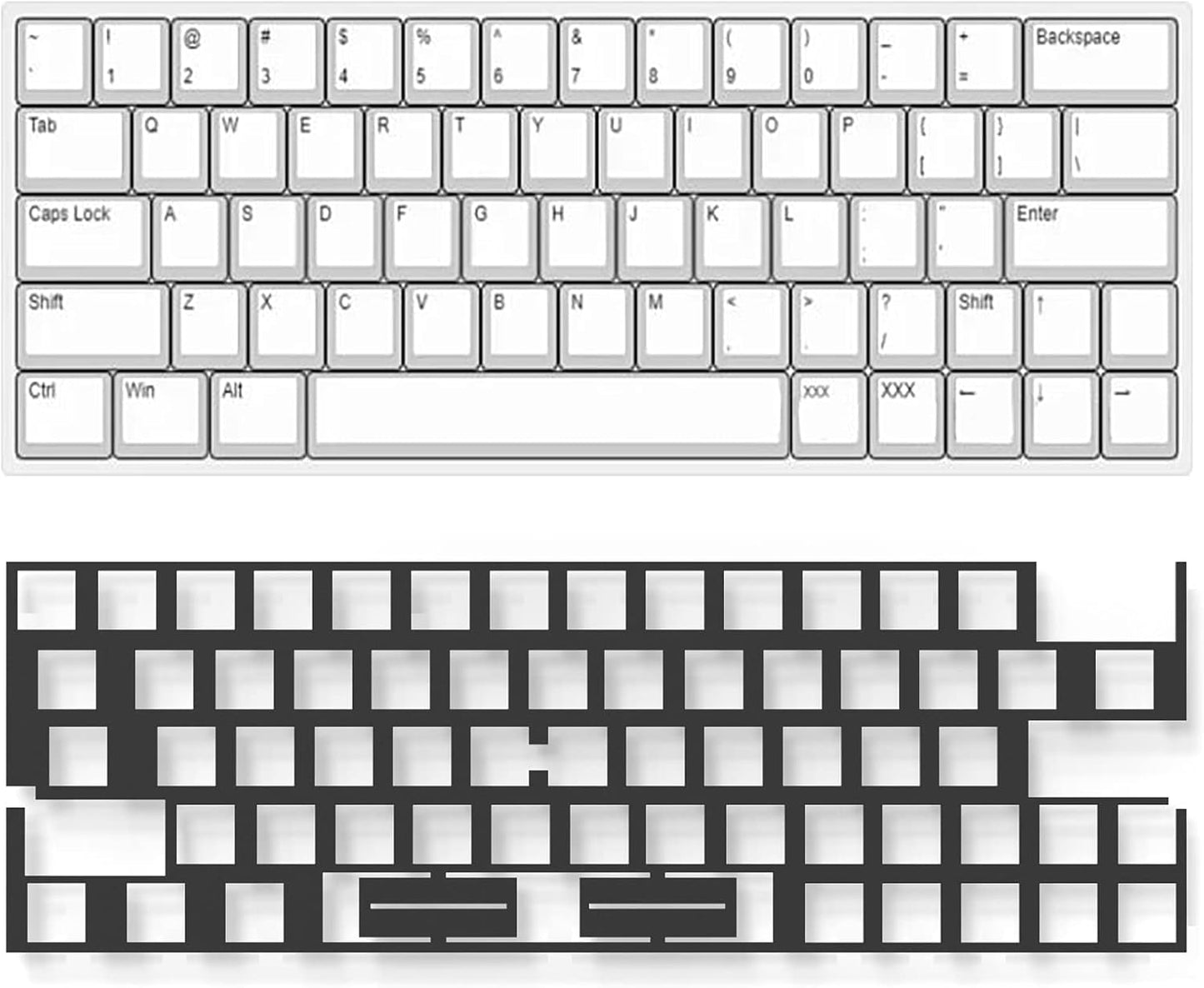 Poron Keyboard PCB Foam 84 Layout, Poron Switch Pads 120Pcs and Keyboard Sound Dampeners
