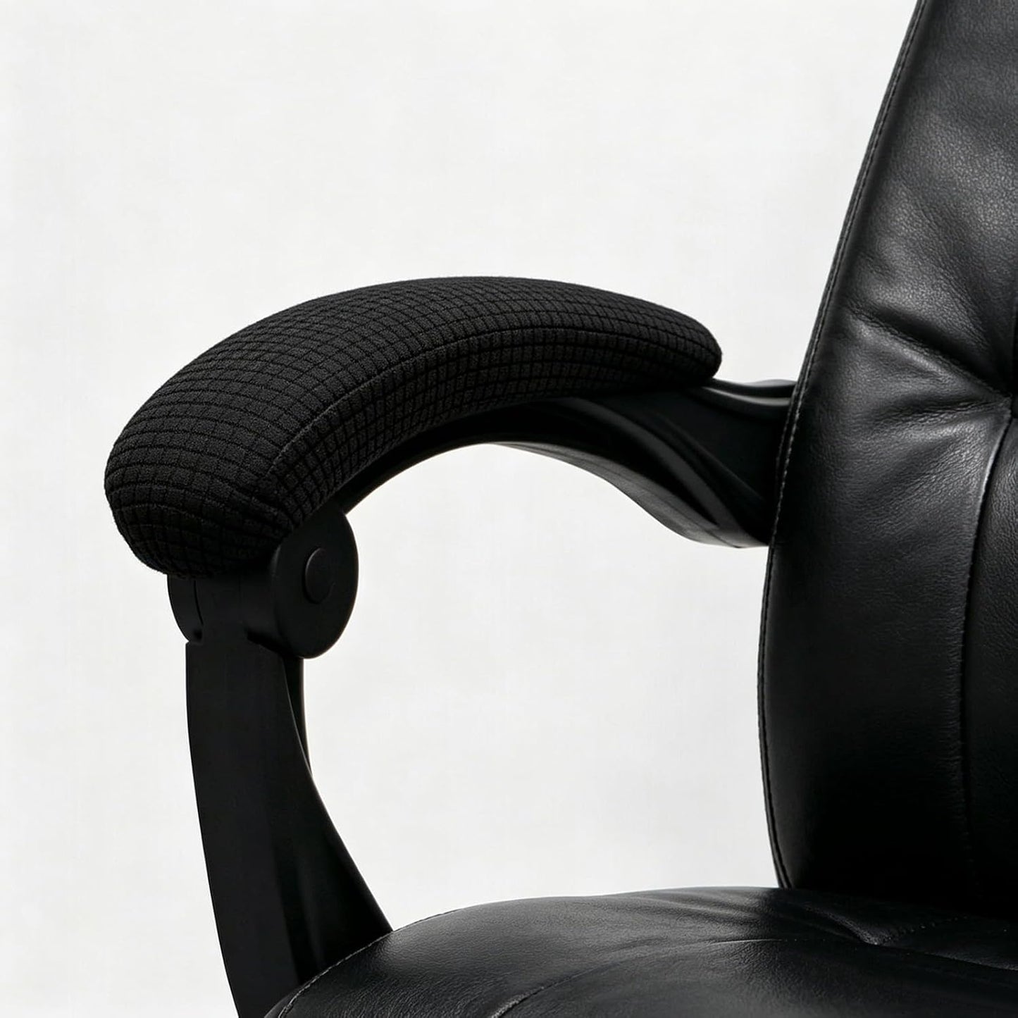 Melaluxe Stretch Office Chair Armrest Covers, Arm Rest Slipcovers (Black)