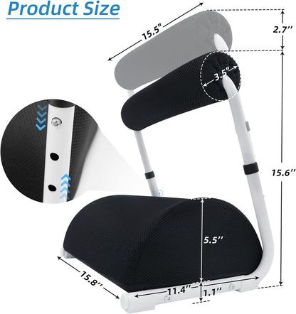 Under Desk Footrest Detachable - Leg Rest Adjustable 3 Height Positions for Under Desk, Ergonomic Foot Rest for Office or Home Use