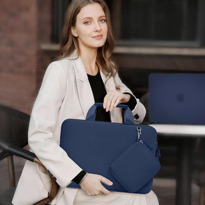 MOSISO Laptop Case 13.3 inch, 13-13.3 inch Laptop Sleeve Bag Compatible with MacBook Air/Pro 13 / Pro 14, HP Dell ASUS, Neoprene Carrying Computer Bag with Handle&Detachable Small Case, Pink