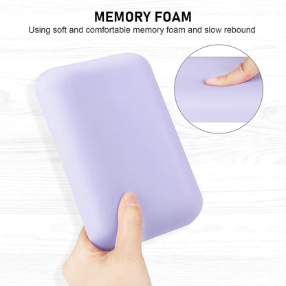 Leolee Elbow Rest Pads for Desk, Black Ergonomic Arm Rest Pads with Memory Foam & Non-Slip Base, Armrest Cushion Support Pad Relieve Elbow and Wrist Pain for Computer, Office, 2 Packs