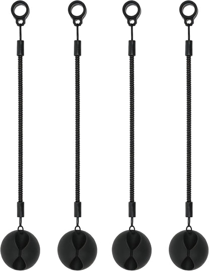 4PCS Retractable Pen Leash Holder with Chain,Plastic Pencil Lanyard with Silicone Rings,Anti-Lose Elastic Stylus Teacher Pen Lanyard Elastic Tether for Tablets Writing Boards Loss Prevention Strap