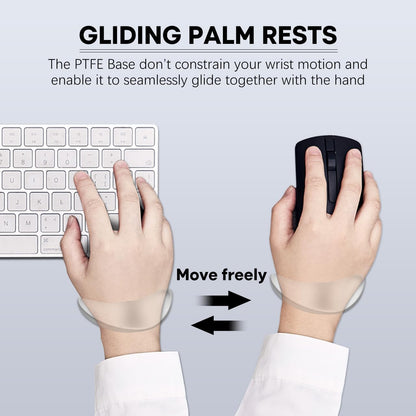 JIKIOU Right-Handed Truly Ergonomic Wrist Rest for Mouse 2 Pack, Carpal Tunnel Support, Pain Relief, Anti-Fatigue, Easy Glide, Office Computer Laptop Gaming Black
