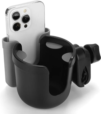 Accmor 2-in-1 Walker Cup Holder with Phone Holder, Wheelchair Cup Holder, Rollator Cup Holder, Cup Phone Holder for Walker, Wheelchair, Rollator, Mobility Scooter