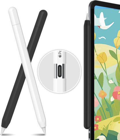 AhaStyle Silicone Case for Apple Pencil (USB-C) 2023 Ultra Thin Proteative Cover Skin Apple Pencil Sleeve Anti-Slip Grip Compatible with Apple Pencil USB C (Lavender)