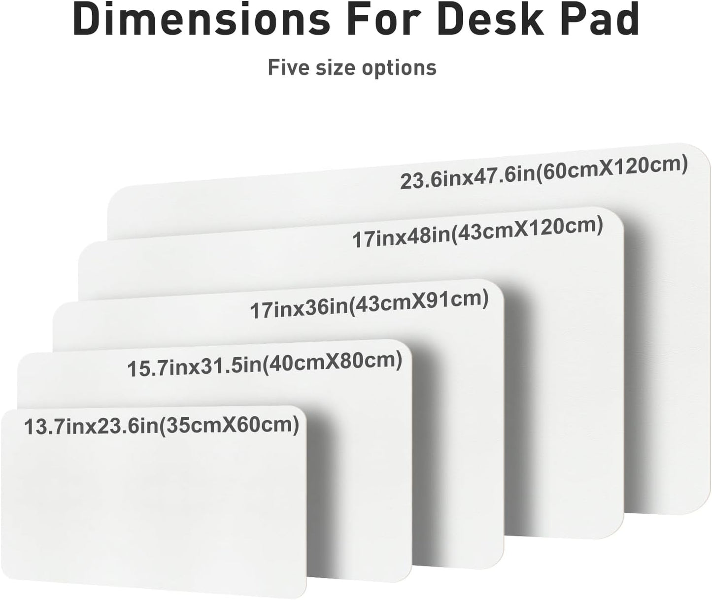 Aothia Leather Desk Pad Protector, Mouse Pad, Office Desk Mat, Non-Slip PU Leather Desk Blotter, Laptop Desk Pad, Waterproof Desk Writing Pad for Office and Home (Black,36" x 17") - Colors A