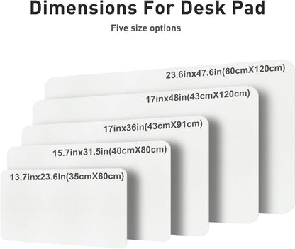 Aothia Leather Desk Pad Protector, Mouse Pad, Office Desk Mat, Non-Slip PU Leather Desk Blotter, Laptop Desk Pad, Waterproof Desk Writing Pad for Office and Home (Black,36" x 17") - Colors A