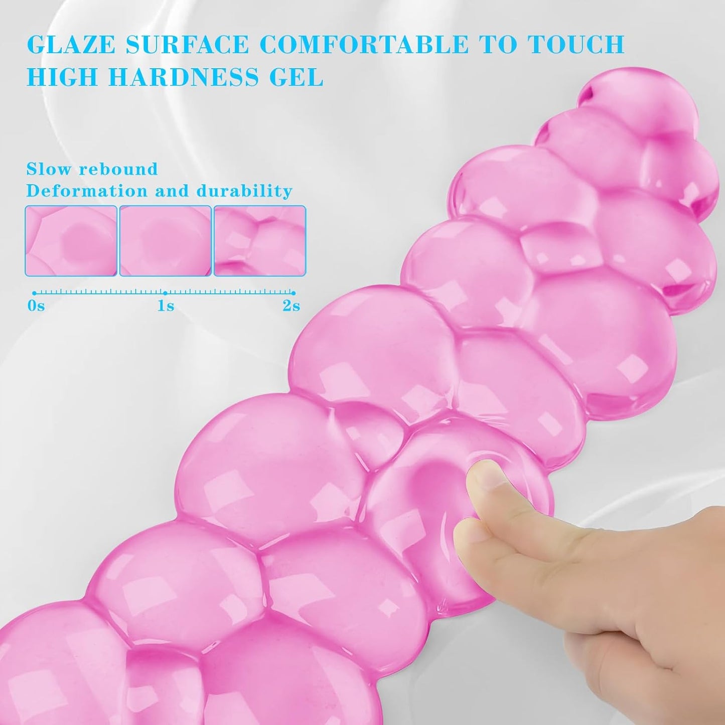 Gel Cloud Keyboard and Mouse Wrist Rest, Cute Wrist Support and Arm Support Keyboard Rest for Keyboard and Mouse Typing Pain Relief，Suitable for Office/Computer/Laptop/Gaming（White）