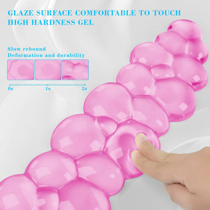 Gel Cloud Keyboard and Mouse Wrist Rest, Cute Wrist Support and Arm Support Keyboard Rest for Keyboard and Mouse Typing Pain Relief，Suitable for Office/Computer/Laptop/Gaming（White）