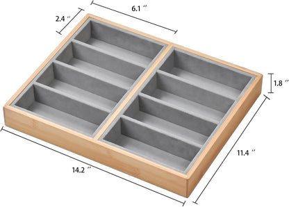 Natural bamboo Glasses Eyeglass Eyewear Sun glasses Sunglasses Box Storage Case Tray Display Showcase Organizer Box