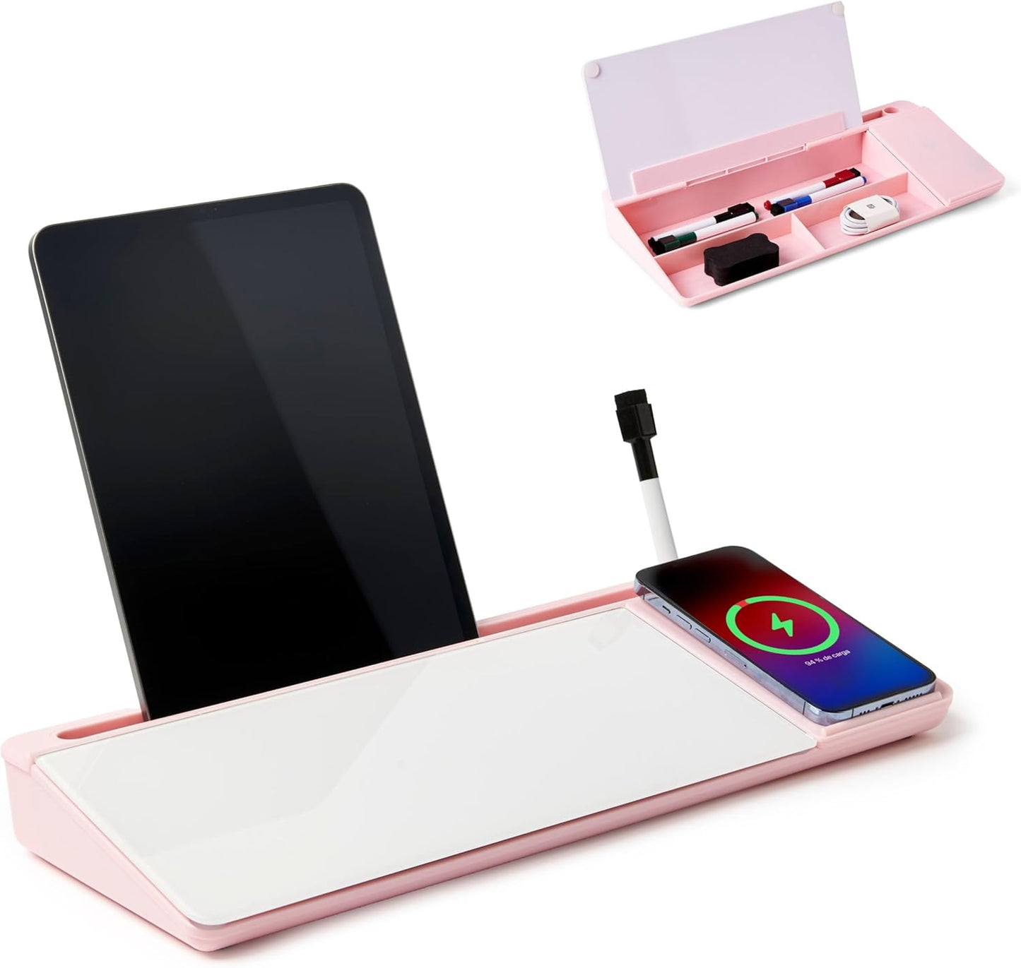 Desktop Dry Erase Board with Charger