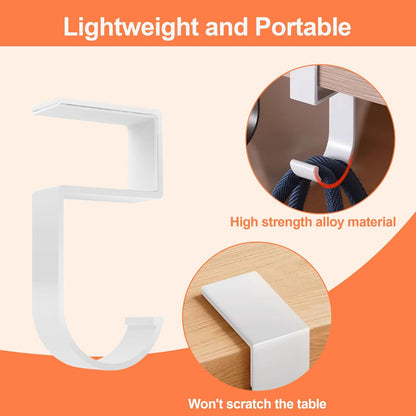 2PCS Purse Hook for Table - Heavy Duty Purse Hanger for Table High-Strength Alloy Materials Purse Holder for Desk Can Hook Bags, Umbrellas, Keys, Cups and Headphone