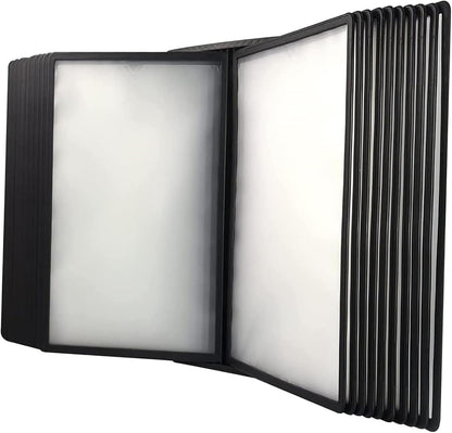 Wall Mount Reference Organizer, Poster Flip Book Display, Reference Display Document Holder with Two Ways of Use, Quick and Easy Access, for Meeting Poster Display and Storage