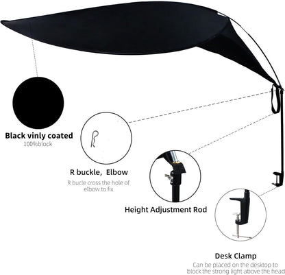 Comastbo Office Desk Window Glare Shade, Privacy for Office, Monitor Glare Protector,Desk Shade to Block Front Side Light