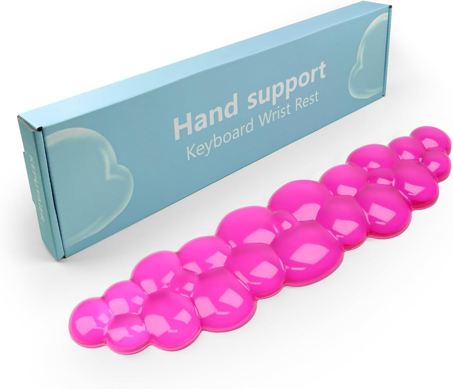 Gel Cloud Keyboard and Mouse Wrist Rest, Cute Wrist Support and Arm Support Keyboard Rest for Keyboard and Mouse Typing Pain Relief，Suitable for Office/Computer/Laptop/Gaming（White）