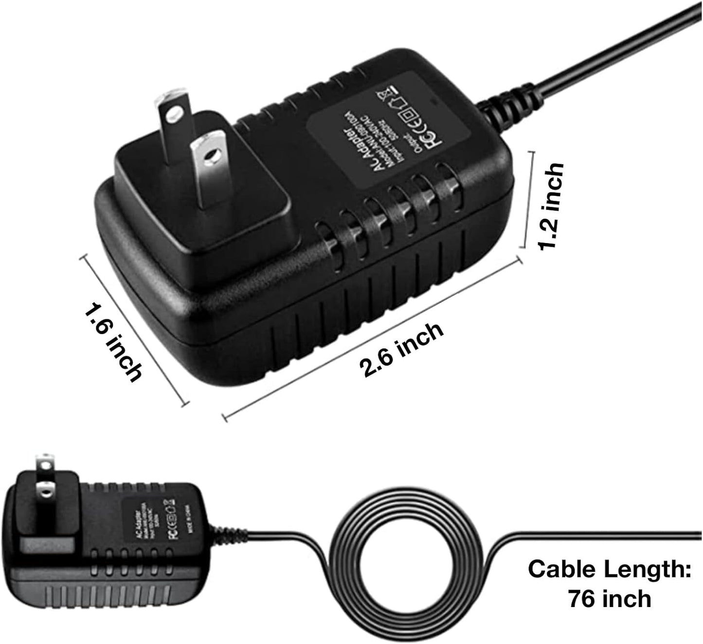 AC-DC Adapter Replacement for LitEnergy A2 A2-DWT A2DWT A1 Drawing Tracing Pad LED Copy Board Light Box 12VDC 10W DC12V 1A 12.0V 1000mA Power Supply Adapter Cord Cable