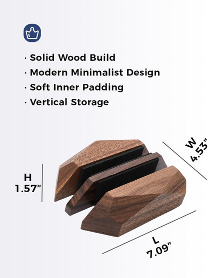 Dual Laptop Holder Adjustable Vertical Laptop Stand, 2 Slots MacBook Stand Wood,Wooden Laptop Stand,Vertical Laptop Holder for Desk, Widen Dock Fits All MacBook/Surface pro