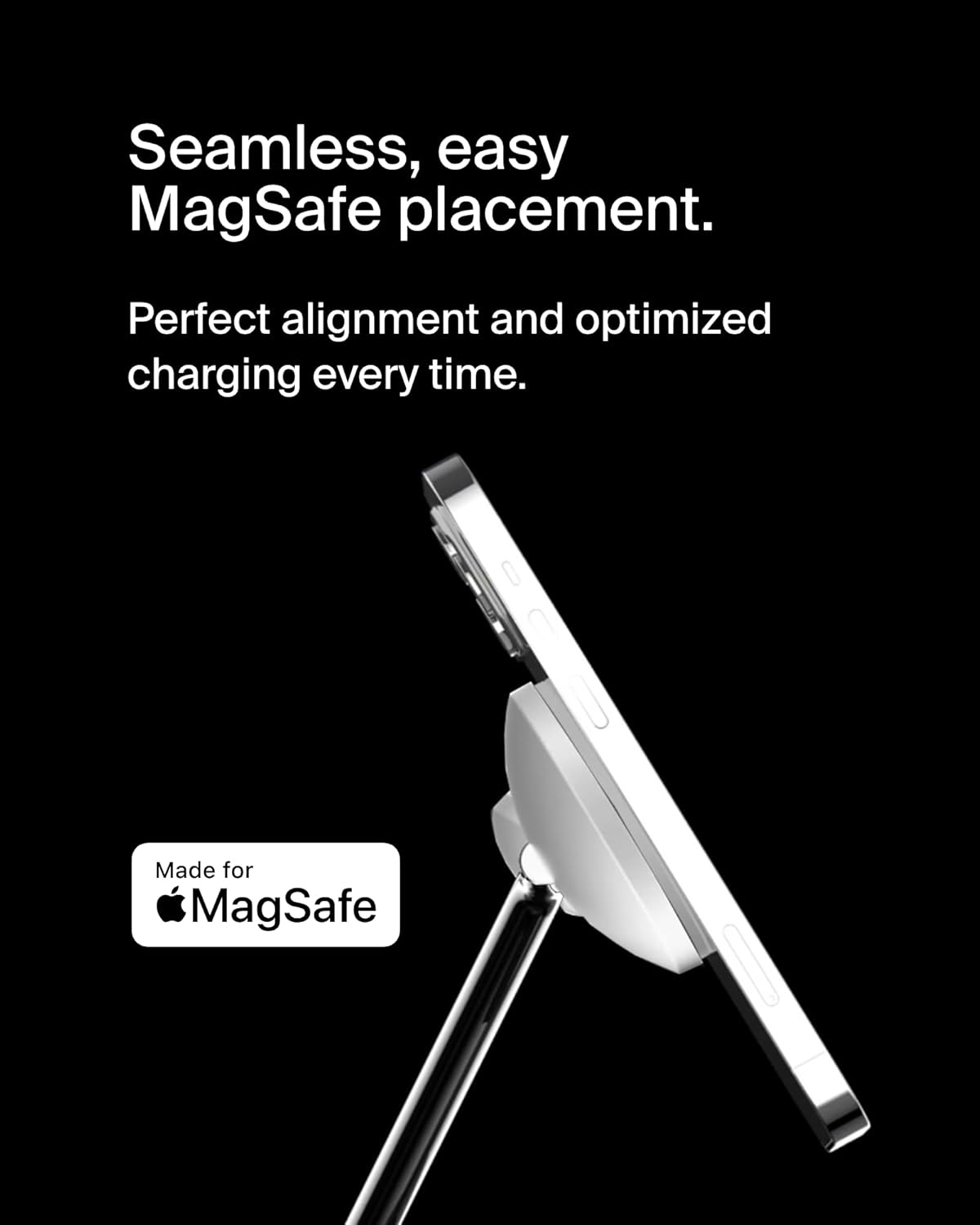 Belkin MagSafe-Compatible iPhone Charger, 3-in-1 Wireless Charging Station, Qi2-Certified 15W Wireless Charge for Apple iPhone 17 Series, Apple Watch, AirPods w/Non-Slip Base, 40W Included - Black