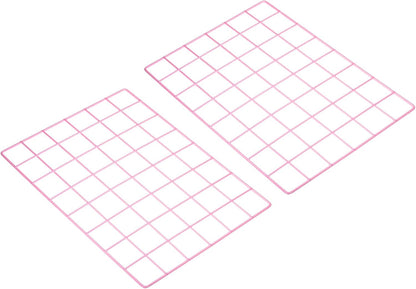 PATIKIL 24"x12" Wire Grid Panel, 2 Pack Wall Grid Decorative Panels Board Photo Pictures Display Decor Hanging Organizer for Home Office, Black