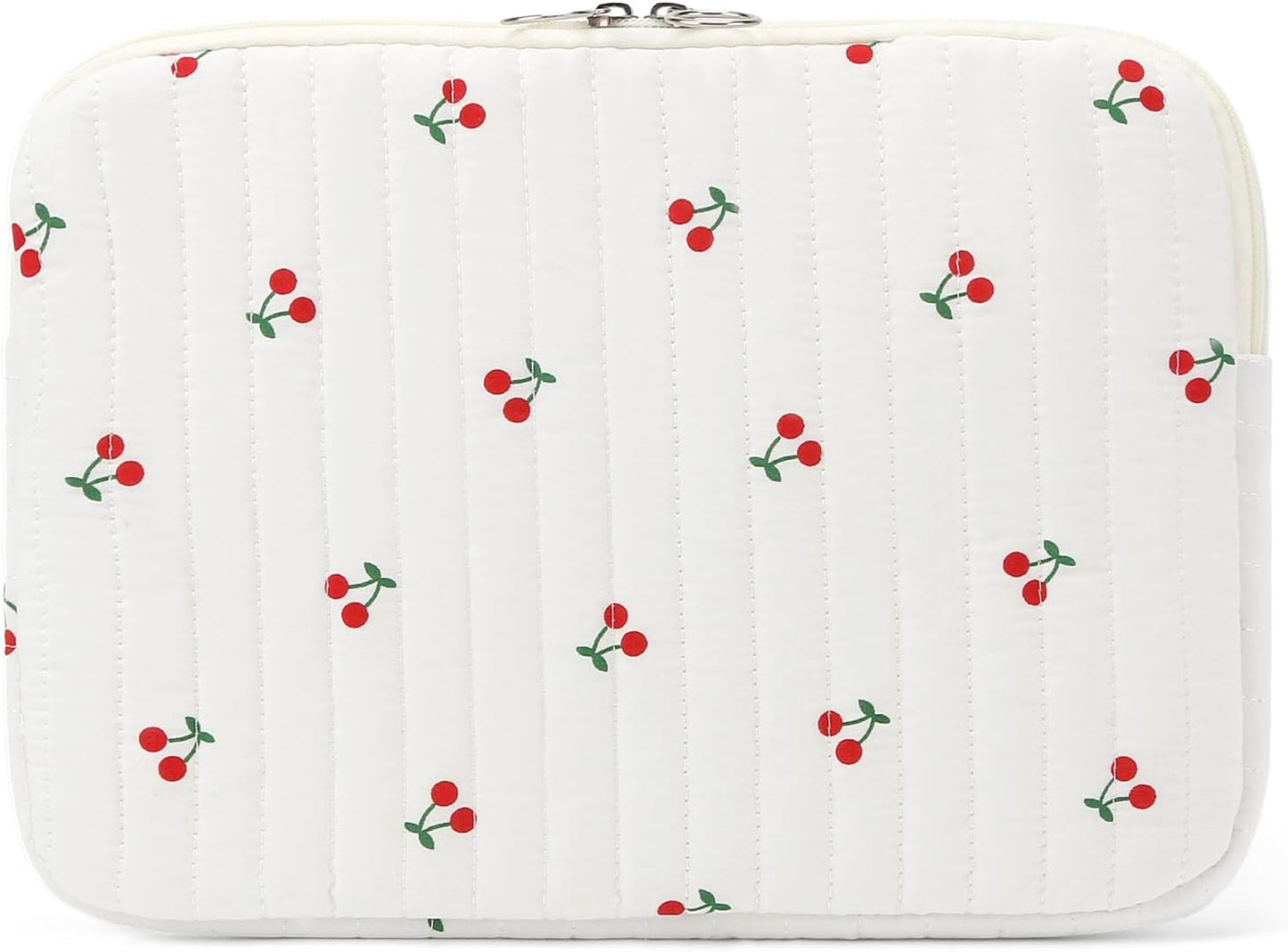 Puffy Laptop Sleeve 13 Inch Cute Quilted Laptop Protective Case Padded Floral Computer Sleeve for MacBook (A-Blue, 13 Inch)
