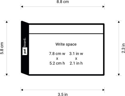 PATboard Scrum Board and Kanban Board - Magnetic Task Cards - S (Small) - Set of 16 - Orange