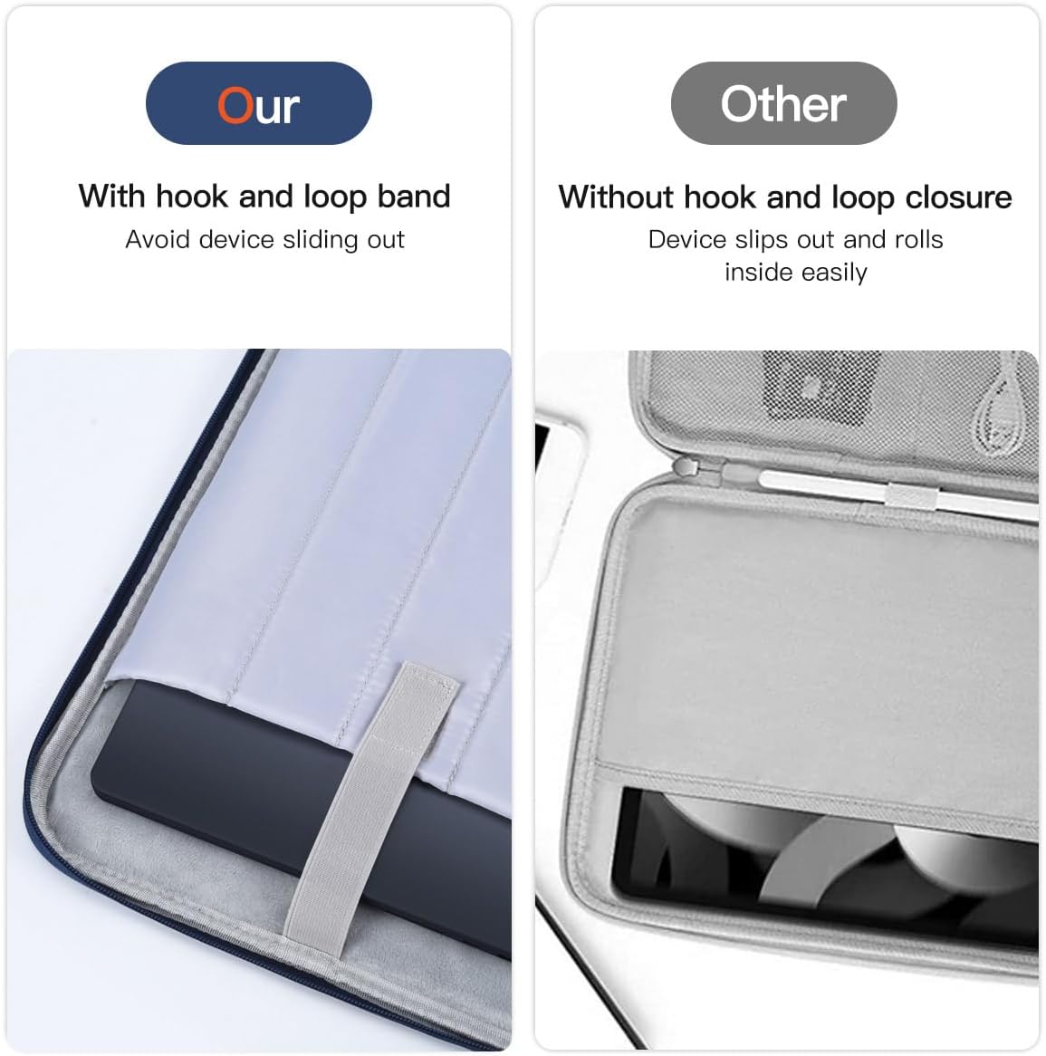 12-12.9 Inch Tablet Sleeve Bag for 12.4" Samsung Galaxy Tab S10+ S9+ Plus/S8+/S7+ Plus/S7 FE,13" iPad Air M4 M3 M2/iPad Pro M5 M4/Pro 12.9"/Microsoft Surface Go 2 12.4"/Pro 11 10 Carrying Case-Black