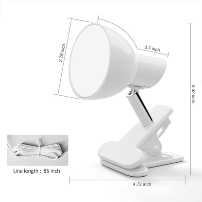 deeloop Clip on Light 5W Ultra Bright 330° Rotation Book Reading Clip on Lamp for Bed/Bedside Headboard/Table/Bunk/Desk Lighting Black