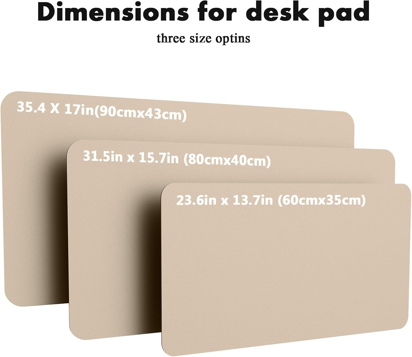 YSAGi Double-Sided Desk Pad, 31.5"x15.7"Leather Desk Mat, Eco Cork Desk Pad Protector,Large Mouse Pad,Waterproof Desk Blotter for Office/Home(Coffee)