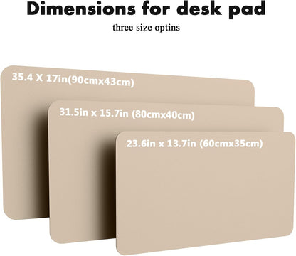 YSAGi Double-Sided Desk Pad, 31.5"x15.7"Leather Desk Mat, Eco Cork Desk Pad Protector,Large Mouse Pad,Waterproof Desk Blotter for Office/Home(Coffee)