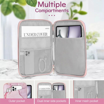Dadanism 9-11" Tablet Sleeve Bag Carrying Case for iPad (A16) 11th Gen 11", iPad 10th Gen 10.9" Air 5/4, iPad Air M4/Pro 11", iPad 9/8/7th, Galaxy Tab A11+ Plus 11", Remarkable 2 10.3", Black