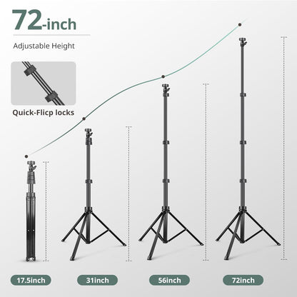 SENSYNE 62" Phone Tripod & Selfie Stick, Extendable Cell Phone Tripod Stand with Wireless Remote and Phone Holder, Compatible with iPhone Android Phone, Camera