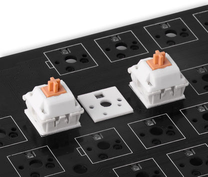 RUNJRX Keyboard PE Switch Pads 0.5mm Thick for 61/64/87/100/104/108 Hot Swap 120Pcs,White