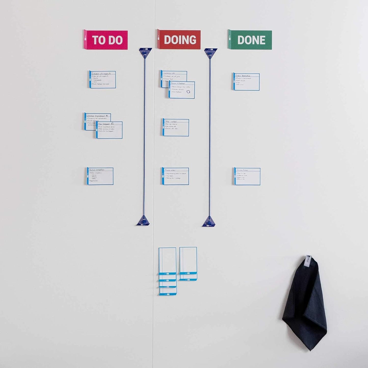 PATboard Scrum Board and Kanban Board COLUMNcards Magnetic - Set of 3 Column Cards (to DO, Doing, Done)