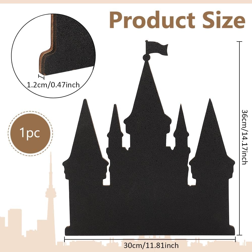 BENECREAT Castle Pin Board Cork Board, 14.2x11.8inch Bulletin Display Board Brooch Jewelry Display Cork Tray for Brooch Pin Collection Display, Office Home and School Decor