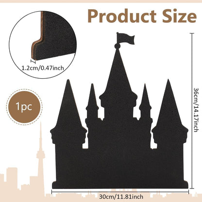 BENECREAT Castle Pin Board Cork Board, 14.2x11.8inch Bulletin Display Board Brooch Jewelry Display Cork Tray for Brooch Pin Collection Display, Office Home and School Decor