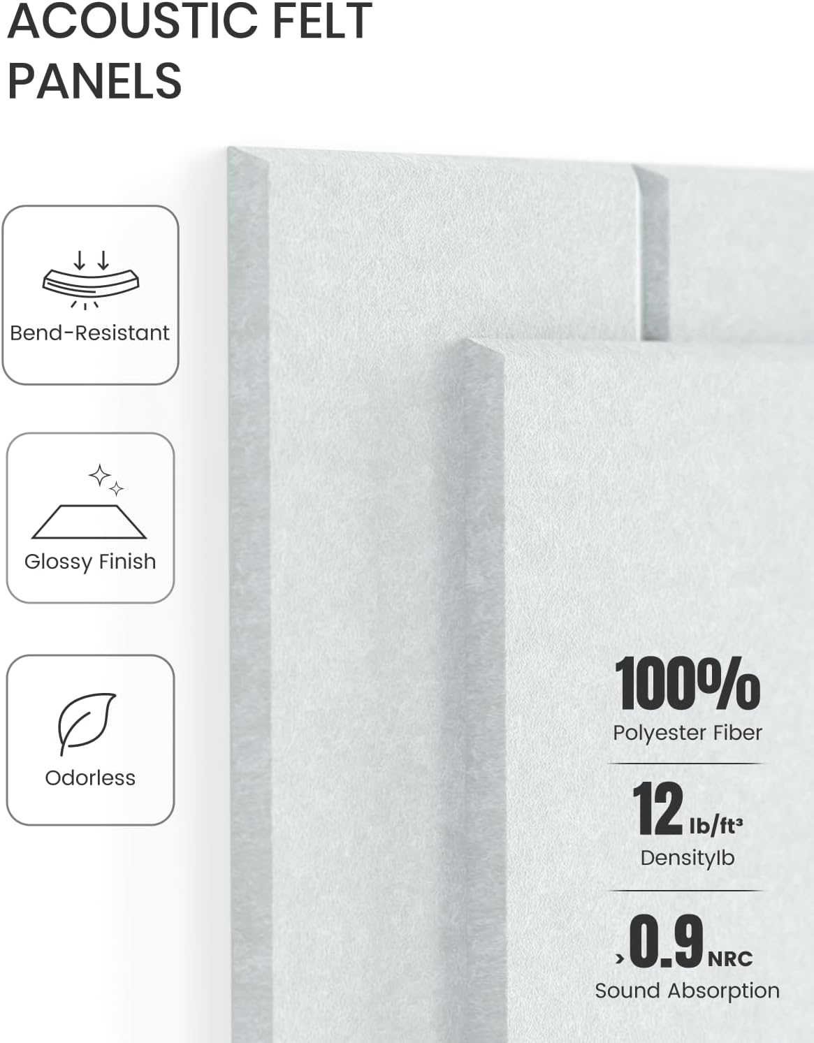 Fluxynara Large Felt Bulletin Board 48" x 36" Cork Board Alternative-12 Pack with 70 Safe Removable Adhesive Tabs, Cork Boards for Walls Cork Board for Home Office Classroom Pin Board (Oatmeal)