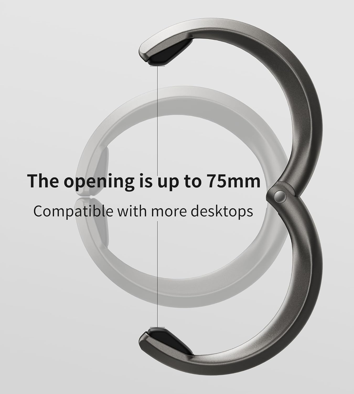 enGMOLPHY Bag Hook Hanger, Holds Up to 33LB, Purse Holder for Desk, Under Table Bar Handbag Hanger - Stylish Storage Hook - Gun Metal
