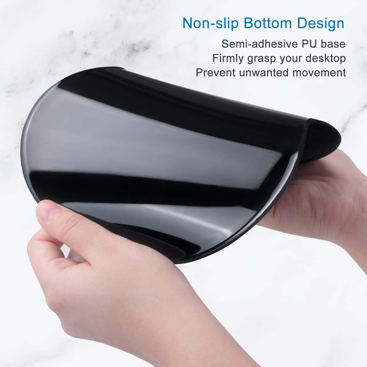 ITNRSIIET Ergonomic Mouse Pad with Gel Wrist Support Wrist Rest Smooth Surface Non-Slip PU Base Comfortable Office Supplies Pain Relief, 9.5 x 8 inches, Beach