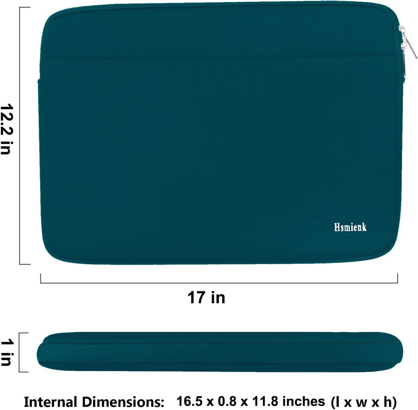 Laptop Case Sleeve 15.6 inch, Shockproof Protective Notebook Case with Accessory Pocket, Briefcase Carrying Laptop Cover for 15.6" HP, ASUS, Dell, Lenovo, Acer, Black
