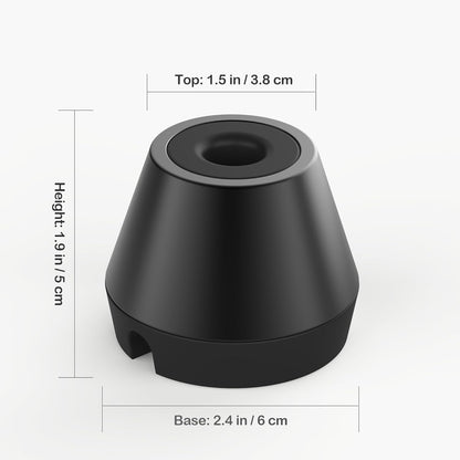Aluminum Stylus Stand, 2-in-1 Desktop Pen Holder & Cable Organizer Compatible with Apple Pencil 1st/2nd Gen, Anti-Slip Silicone Base Desk Accessory (Black)