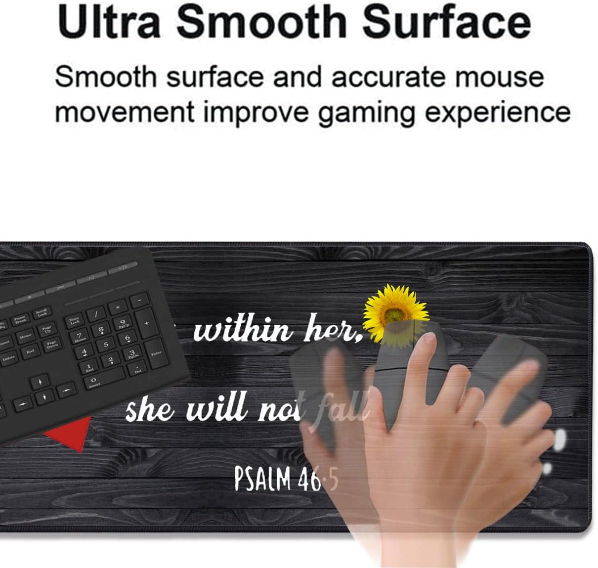 Mouse Wrist Rest and Keyboard Wrist Rest Pad Set, Non-Slip Rubber Base Smooth Surface Ergonomic Gaming Mouse Pad for Easy Typing and Pain Relief, Antique Blue Wood Grain Dog Paw + Coaster
