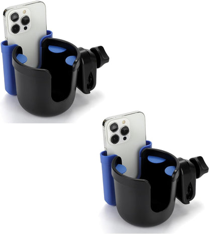 Accmor 2-in-1 Walker Cup Holder with Phone Holder, Wheelchair Cup Holder, Rollator Cup Holder, Cup Phone Holder for Walker, Wheelchair, Rollator, Mobility Scooter