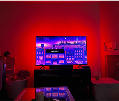 USB TV Backlight LED Strip Lights Kit for 24 to 60 inches Smart TV Sony LG Monitor, HDTV Wall Mount Stand Work Space Gaming Room Decor, LED Bias Ambient Mood Lighting