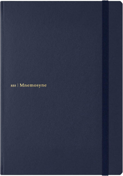 Maruman Mnemosyne Lined Notebook- Vertical A5, 5.83" x 8.27", 70 Sheets / 140 Pages, 7mm College Ruled With Center Line Journal, Perforated Pages & Wire-Bound to Lay Flat, Black, Made in Japan - Colors B
