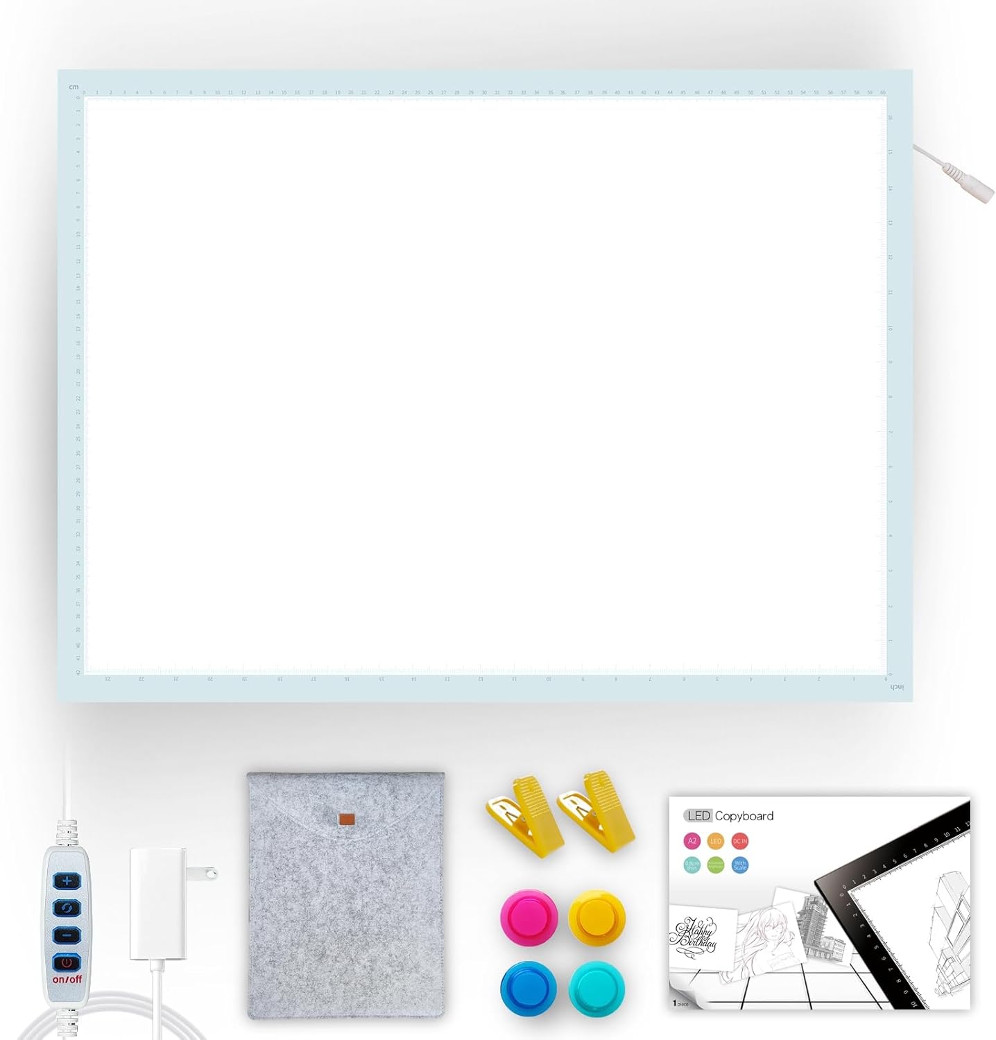 A4 LED Copy Board Light Tracing Box，Trace Light Pad for Tattoo Transferring, Drawing, Streaming, Sketching, Animation, Stenciling，USB LED Light Board for Diamond Painting