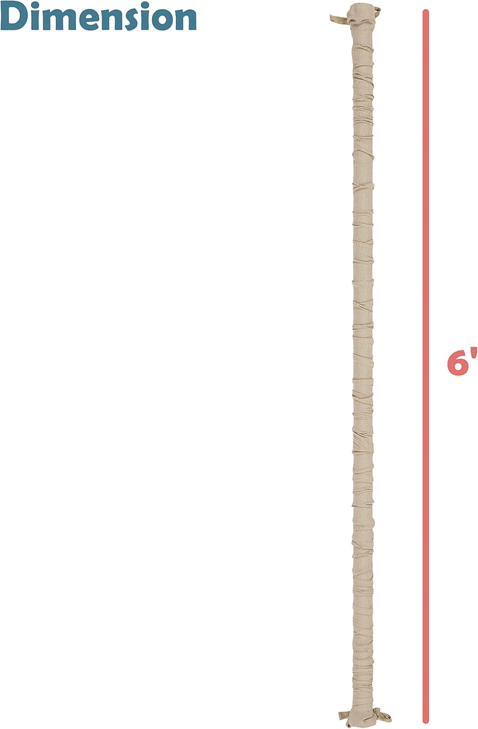 Aspen Creative 15013-21A, 6' Wheat Faux Silk Fabric Cord & Chain Cover, Easy to Install for Lighting Fixture, Cable Management, Lamp Wire Cover