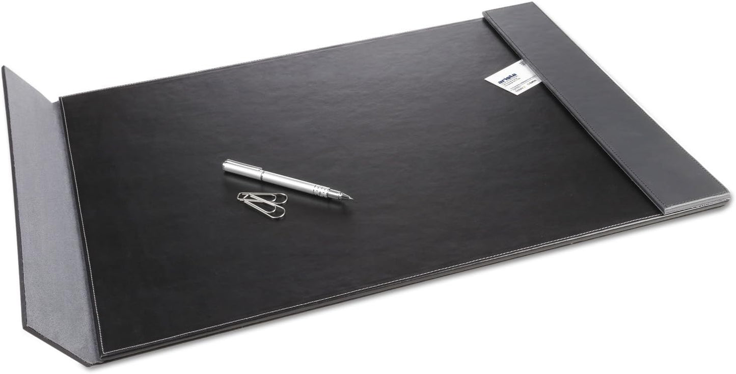 Artistic Monticello Executive Desk Pad, Smooth Writing Desk Mat That Protects Desktop from Scratches & Stains, 24" x 19", Black/Gray