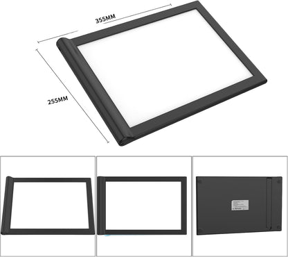 Light Box for Tracing A4,Drawing Pad Dimmable Brightness Indoor or Outdoor for Artists,Drawing,Sketching,Animation and X-ray Viewing (Black)