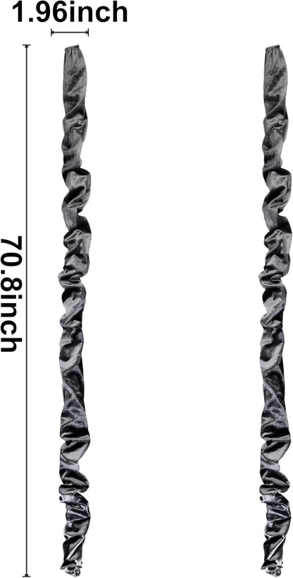 Chandelier Fabric Cord Cover 1 Pack White Chain Cover 70.8 inches Brushed Polyester Fabric Chain Sleeve for Chandelier Cord Hider Cable Management (None Touch Fasteners)